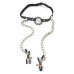 O-Ring Gag with Nipple Clamps O-Ring Gag with Nipple Clamps