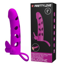 Насадка на член - Pretty Love Vibrating Penis Sleeve With Ball Strap 6 Насадка на член - Pretty Love Vibrating Penis Sleeve With Ball Strap 6