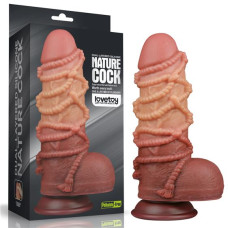 Фалоімітатор - Dual-Layered Silicone Cock With Rope 9.5
