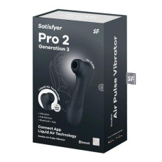 Кліторальний стимулятор - Satisfyer Pro 2 Generation 3 With Liquid Air Black Bluetooth/(App) Кліторальний стимулятор - Satisfyer Pro 2 Generation 3 With Liquid Air Black Bluetooth/(App)