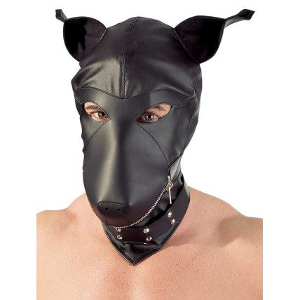 Маска - Lederimitat Dog Mask, black