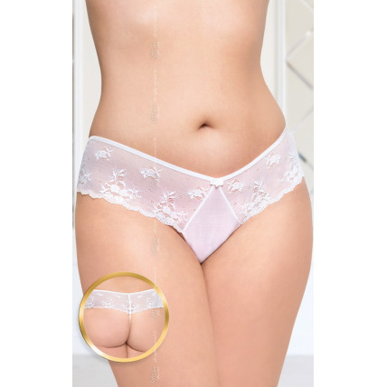Жіночі стринги - G-string 2420, Plus Size, білі Жіночі стринги - G-string 2420, Plus Size, білі