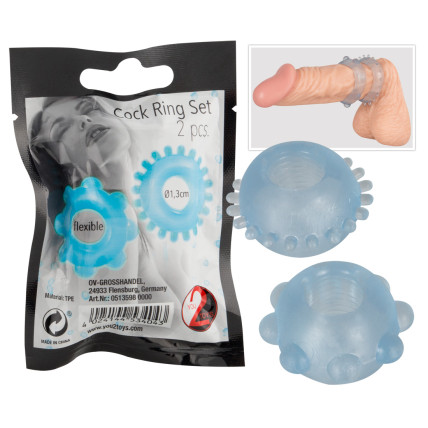 Ерекційні кільця - Cock Ring Set, 2 шт. Ерекційні кільця - Cock Ring Set, 2 шт.