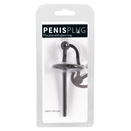 Уретральний стимулятор - Penisplug Piss Play with glans ring Уретральний стимулятор - Penisplug Piss Play with glans ring