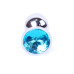 Анальна пробка - Jewellery Silver Plug Light Blue Анальна пробка - Jewellery Silver Plug Light Blue