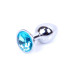 Анальна пробка - Jewellery Silver Plug Light Blue Анальна пробка - Jewellery Silver Plug Light Blue