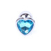 Анальна пробка - Jewellery Silver Heart PLUG Light Blue Анальна пробка - Jewellery Silver Heart PLUG Light Blue