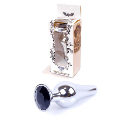 Анальна пробка - Jewellery Silver BUTT PLUG Black Анальна пробка - Jewellery Silver BUTT PLUG Black