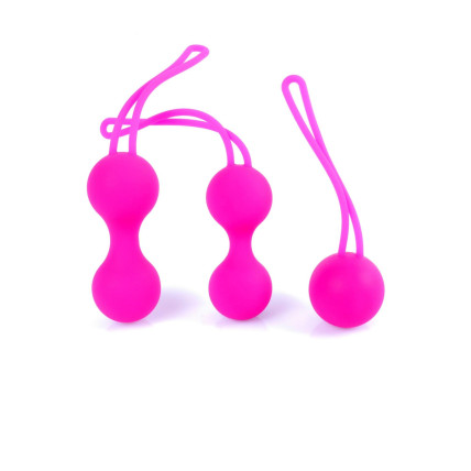 Набір вагінальних кульок - Silicone Kegal Balls Set Pink Набір вагінальних кульок - Silicone Kegal Balls Set Pink