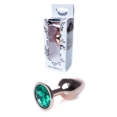 Анальна пробка - Jewellery Red Gold Plug Green Анальна пробка - Jewellery Red Gold Plug Green