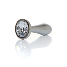 Анальна пробка - Jewellery Silver Plug Clear S Анальна пробка - Jewellery Silver Plug Clear S