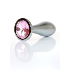 Анальна пробка - Jewellery Silver Plug M Pink Анальна пробка - Jewellery Silver Plug M Pink