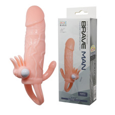 Насадка на член - Brave Man Vibrating Penis Sleeve Flesh Насадка на член - Brave Man Vibrating Penis Sleeve Flesh