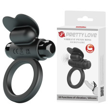 Ерекційне кільце - Pretty Love Vibrant Penis Ring Debonaire Black Ерекційне кільце - Pretty Love Vibrant Penis Ring Debonaire Black