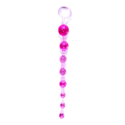 Анальний ланцюжок - Boss Jelly Anal Beads Pink Анальний ланцюжок - Boss Jelly Anal Beads Pink