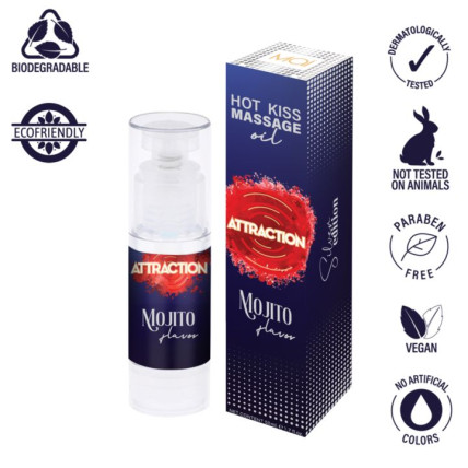Масажна олія - Massage Oil Attraction Mojito Balm 50 мл Масажна олія - Massage Oil Attraction Mojito Balm 50 мл