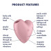 Вакуумний стимулятор - Satisfyer Cutie Heart Light Red Вакуумний стимулятор - Satisfyer Cutie Heart Light Red