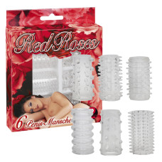 Набір насадок - Red Roses Penis Sleeves, 6 шт. Набір насадок - Red Roses Penis Sleeves, 6 шт.