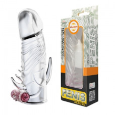 Насадка на член - Penis Sleeve With Vibration, 13 см Насадка на член - Penis Sleeve With Vibration, 13 см