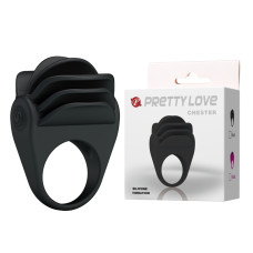 Ерекційне кільце - Pretty Love Chester Penis Ring Black Ерекційне кільце - Pretty Love Chester Penis Ring Black