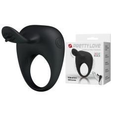 Ерекційне кільце - Pretty Love Stimulating Tonguo Penis Ring Black Ерекційне кільце - Pretty Love Stimulating Tonguo Penis Ring Black