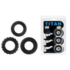 Ерекційні кільця - Titan Cock Ring Set Blue Ерекційні кільця - Titan Cock Ring Set Blue