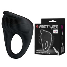 Ерекційне кільце - Pretty Love Thimble Cock Ring Black Ерекційне кільце - Pretty Love Thimble Cock Ring Black