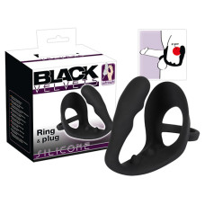 Анальна пробка з ерекційним кільцем - Black Velvets Ring & Plug Анальна пробка з ерекційним кільцем - Black Velvets Ring & Plug