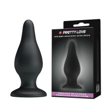 Анальна пробка - Pretty Love Sturdy Silicone Anal Plug Black Анальна пробка - Pretty Love Sturdy Silicone Anal Plug Black