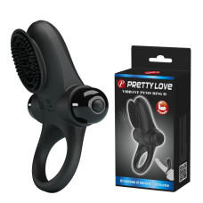 Ерекційне кільце - Pretty Love Vibrant Penis Ring II Black Ерекційне кільце - Pretty Love Vibrant Penis Ring II Black