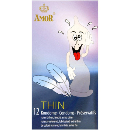 Презервативи - Amor Thin, 12 шт. Презервативи - Amor Thin, 12 шт.