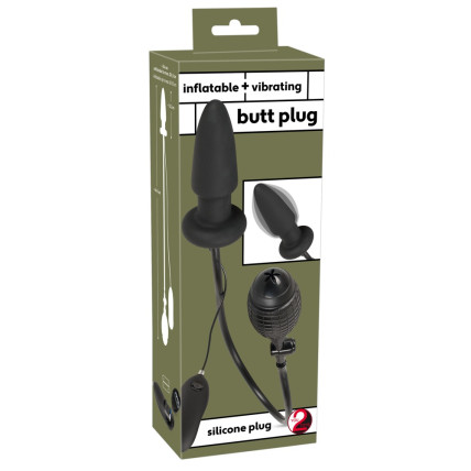 Анальна пробка - Inflatable + Vibrating Butt Plug Анальна пробка - Inflatable + Vibrating Butt Plug