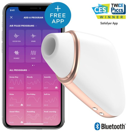Вакуумний кліторальний вібратор - Satisfyer Love Triangle White (App) Вакуумний кліторальний вібратор - Satisfyer Love Triangle White (App)