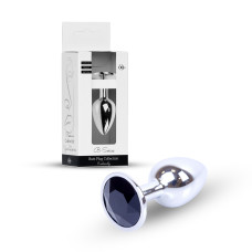 Анальна пробка - Jewellery Silver Plug Black Анальна пробка - Jewellery Silver Plug Black