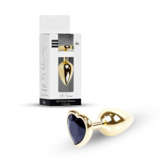 Анальна пробка - Jewellery Gold Heart Plug Black Анальна пробка - Jewellery Gold Heart Plug Black