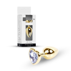 Анальна пробка - Jewellery Gold Heart Plug Clear Анальна пробка - Jewellery Gold Heart Plug Clear