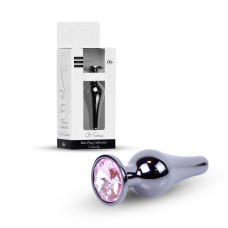 Анальна пробка - Jewellery Dark Silver Long Plug Pink Анальна пробка - Jewellery Dark Silver Long Plug Pink