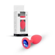 Анальна пробка - Jewellery Silicone Red Plug S Blue Анальна пробка - Jewellery Silicone Red Plug S Blue