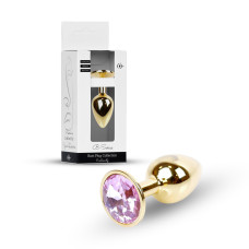 Анальна пробка - Jewellery Gold Plug Light Pink Анальна пробка - Jewellery Gold Plug Light Pink