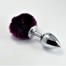 Анальна пробка - Heavy Metal Anal Plug Pompon L Purple Анальна пробка - Heavy Metal Anal Plug Pompon L Purple