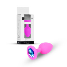 Анальна пробка - Jewellery Silicone Pink Plug M Light Blue Анальна пробка - Jewellery Silicone Pink Plug M Light Blue