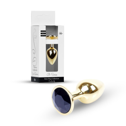 Анальна пробка - Jewellery Gold PLUG Black Анальна пробка - Jewellery Gold PLUG Black
