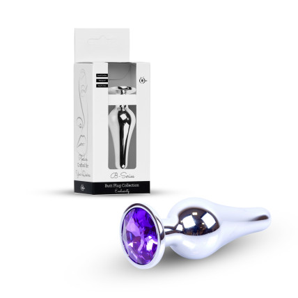 Анальна пробка - Jewellery Silver BUTT PLUG Purple