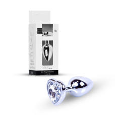 Анальна пробка - Jewellery Silver Heart Plug Clear Анальна пробка - Jewellery Silver Heart Plug Clear