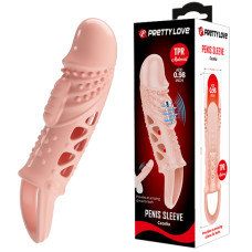 Насадка на член - Pretty Love Cecelia Vibrating Penis Sleeve Flesh Насадка на член - Pretty Love Cecelia Vibrating Penis Sleeve Flesh