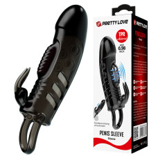 Насадка на член - Pretty Love Sloane Vibrating Penis Sleeve Black Насадка на член - Pretty Love Sloane Vibrating Penis Sleeve Black