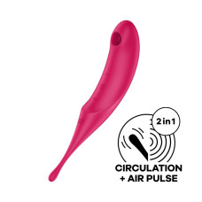Вакуумний кліторальний стимулятор - Satisfyer Twirling Pro Red Вакуумний кліторальний стимулятор - Satisfyer Twirling Pro Red
