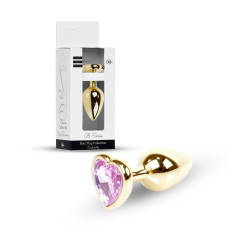 Анальна пробка - Jewellery Gold Heart Plug Light Pink Анальна пробка - Jewellery Gold Heart Plug Light Pink