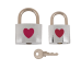 Металеві замочки з ключиком Love Lock, 4,7 см і 5 см Металеві замочки з ключиком Love Lock, 4,7 см і 5 см
