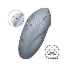 Кліторальний стимулятор - Satisfyer Tap & Climax 1 Bluegrey Кліторальний стимулятор - Satisfyer Tap & Climax 1 Bluegrey